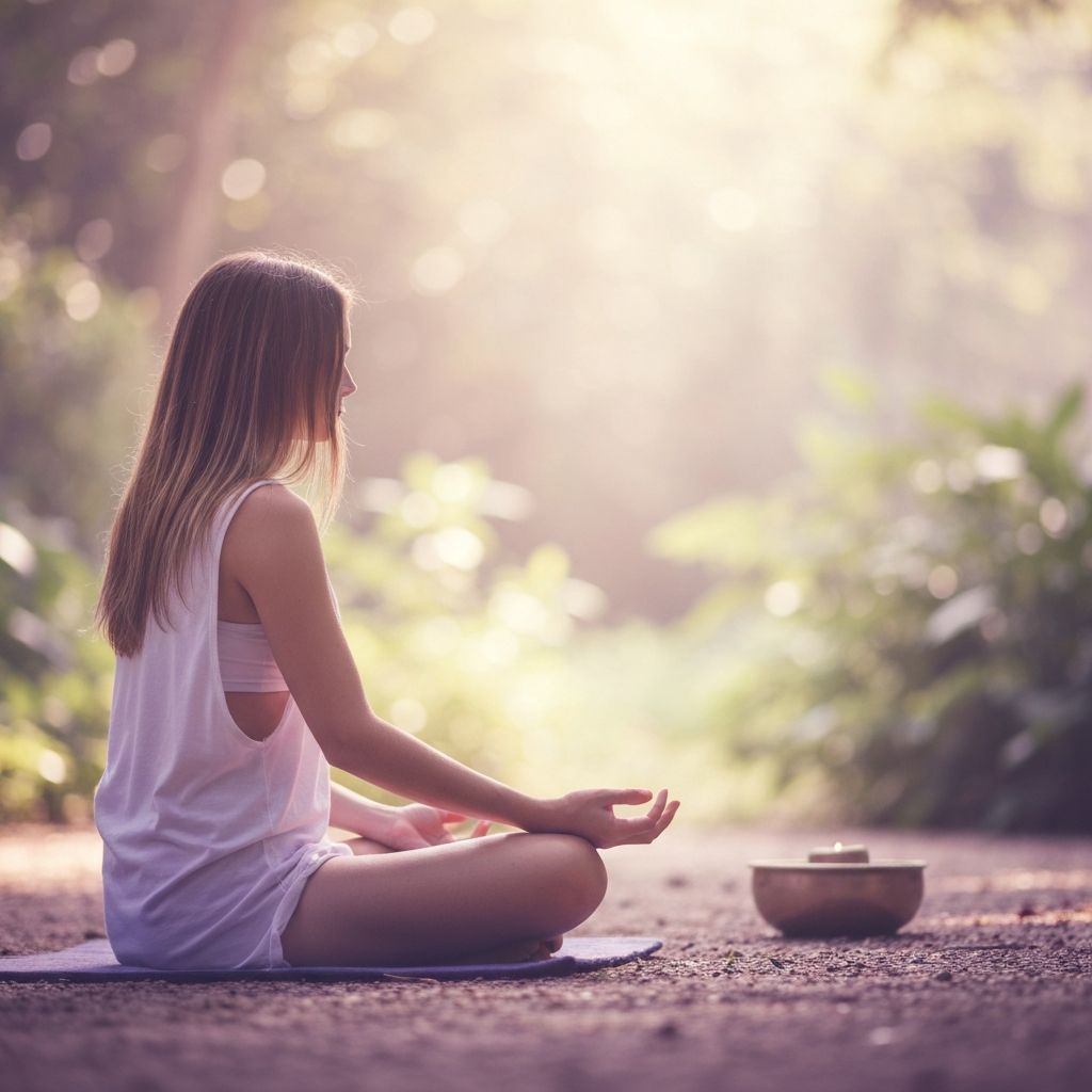 Peaceful natural meditation environment