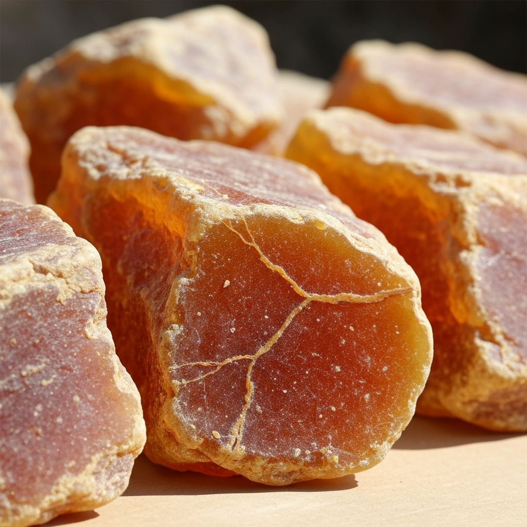 Large minimally processed Boswellia resin chunks